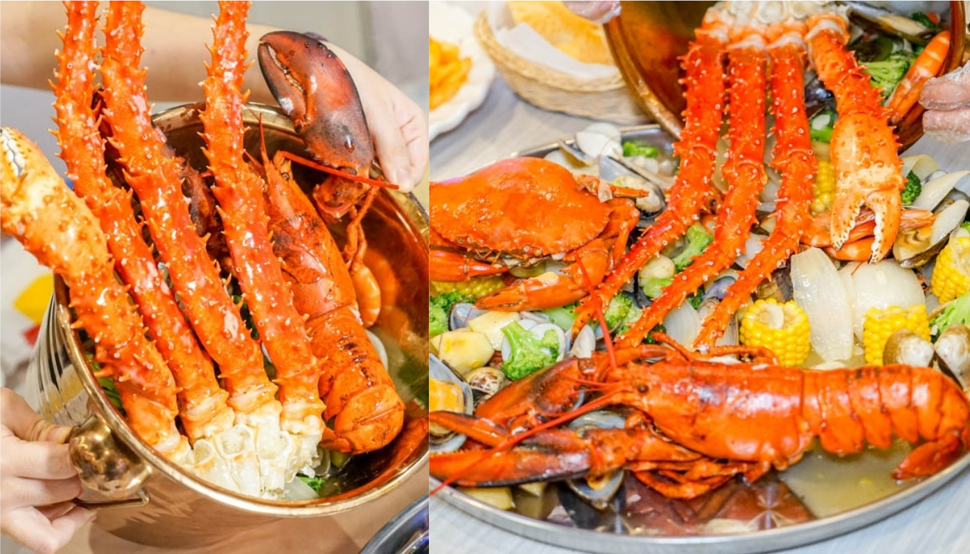 食觀海鮮桶套餐 | 食觀天下最狂手抓海鮮水桶！帝王蟹,龍蝦,紅蟳一把抓！可使用振興券。