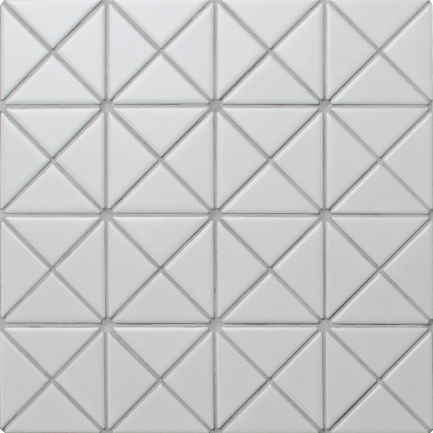 2'' Matte White Porcelain Triangle Mosaic Tile Backsplash ANT.TILE