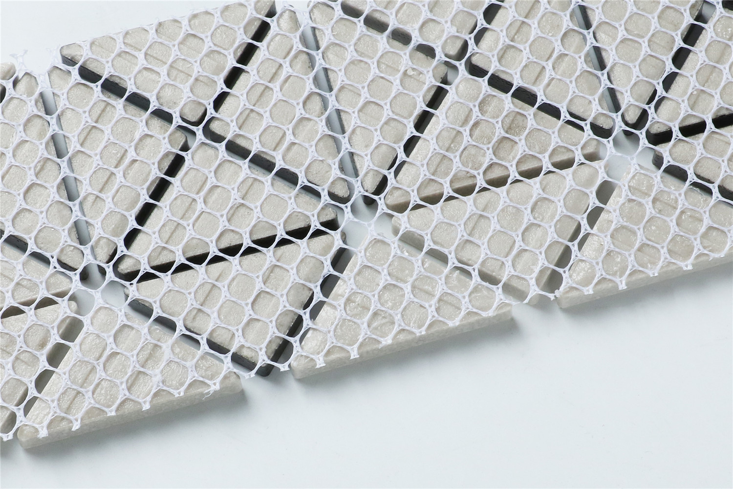 Decorative Black White Diamond Pattern Border Tiles for Kitchen Wall