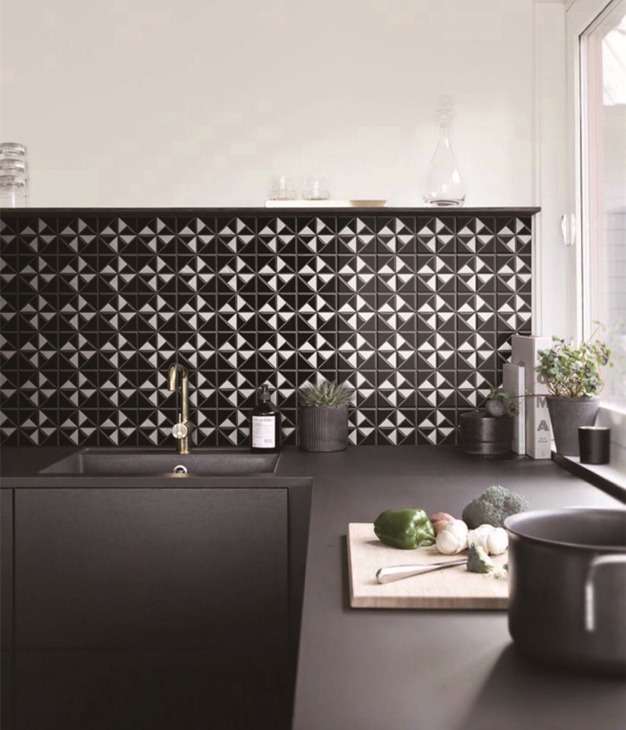 Stylish Backsplash Ideas for Small Kitchen ANT TILE • Triangle Tiles