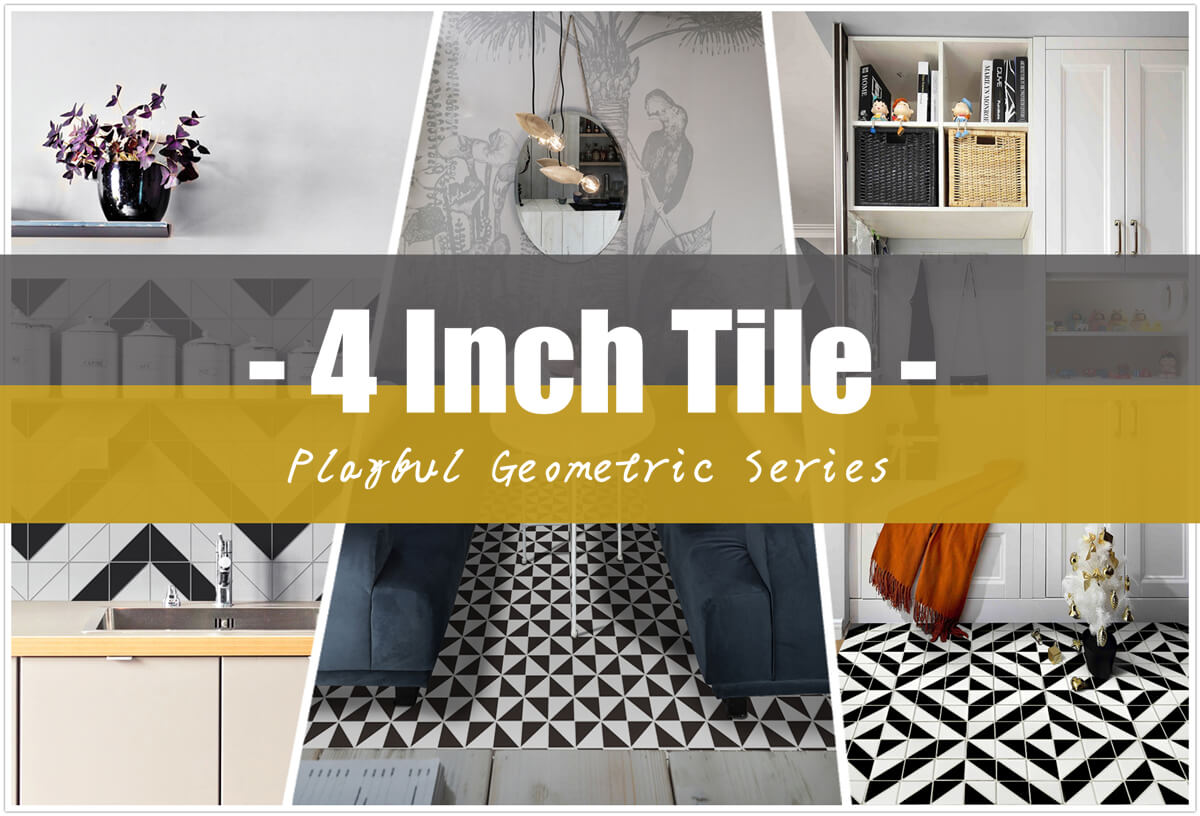 4 Inch Tile Playful Geometric Series ANT TILE