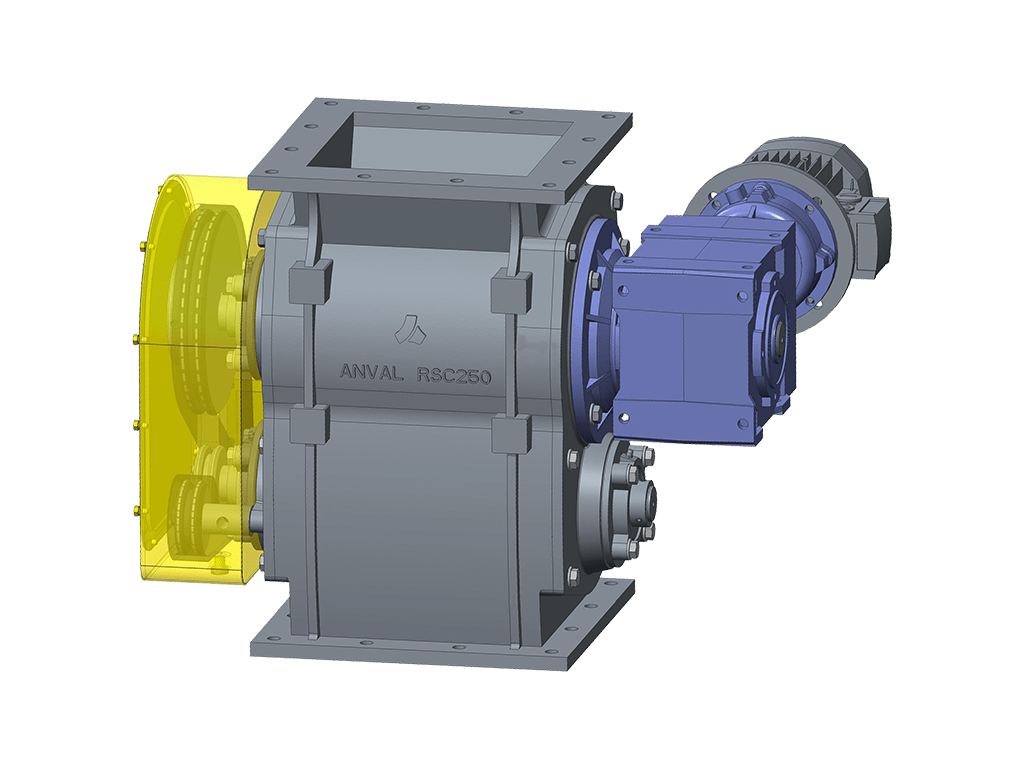 SELF CLEANING DUAL ROTARY FOR NONFREE FLOWING SOLIDS