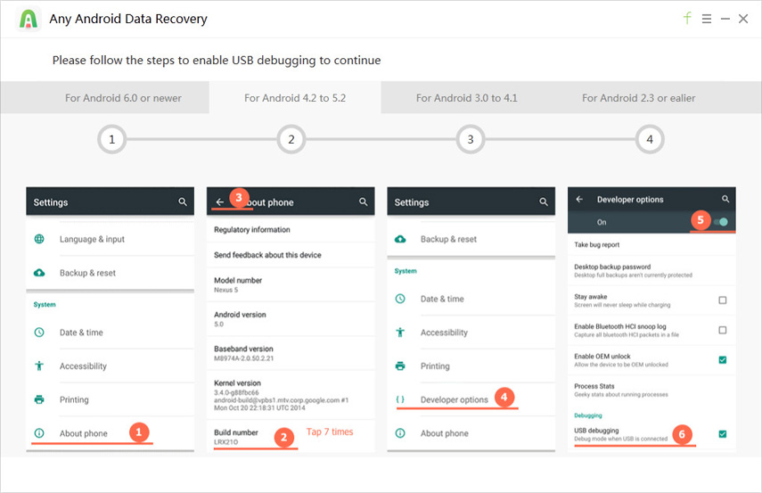 Android Recovery Recover lost Contacts, Photos, Videos, Songs from