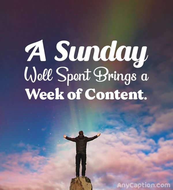 Sunday Captions For Your Photo, Selfie & Video AnyCaption