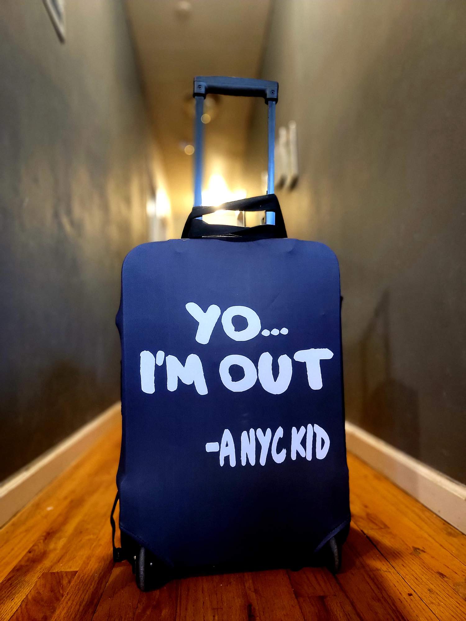 A NYC KID LUGGAGE COVER ( LUGGAGE NOT INCLUDED) A NYC KID