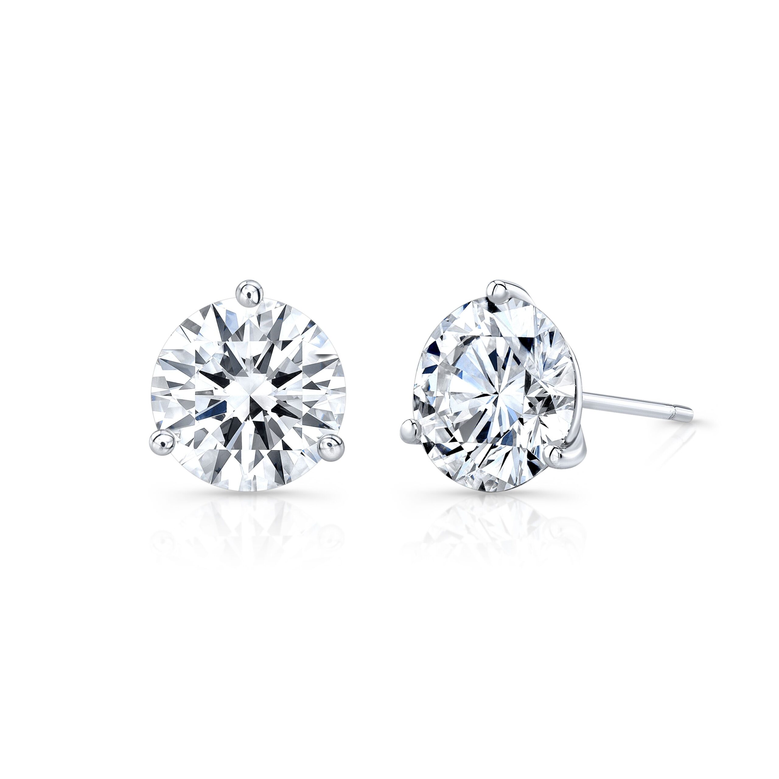 Round Lab Grown Diamond Studs ANYE Design