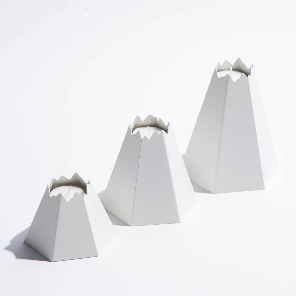 VOLCANO CANDLE HOLDER WHITE anyroom