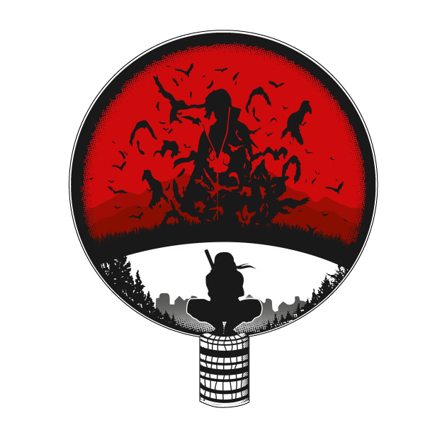 Naruto Shippuden Itachi Uchiha Clan Crest Genjutsu Vinyl Sticker AG Design