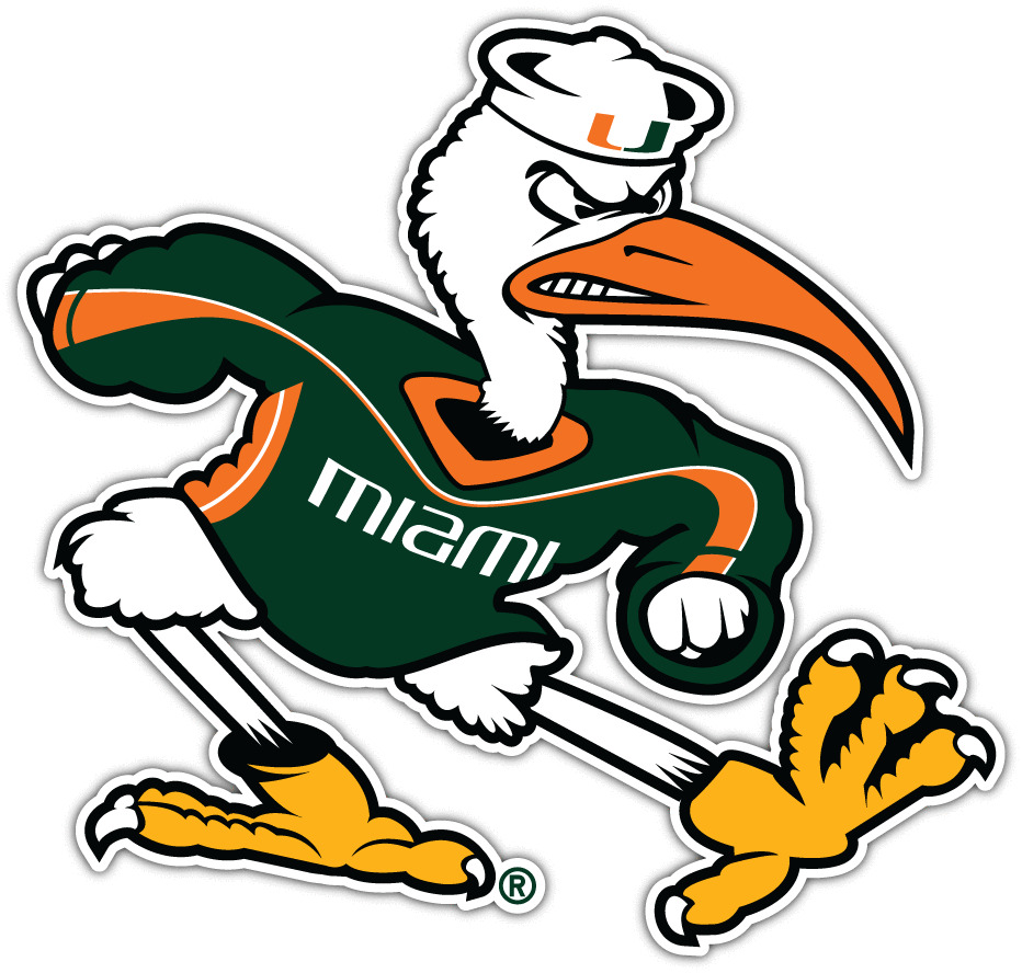 Miami Hurricanes NCAA Football vinyl sticker printed vinyl decal