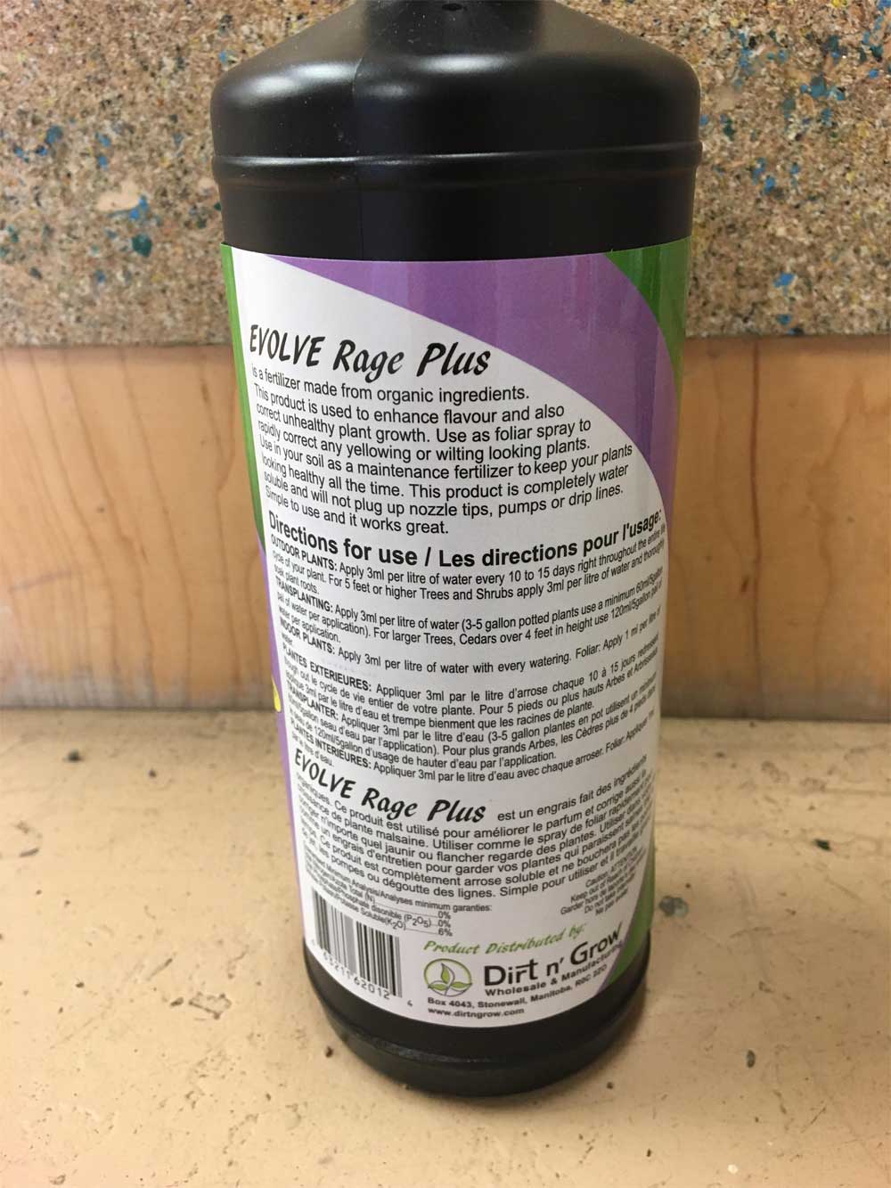 EVOLVE Rage Plus Organic Fertilizer 006 › Anything Grows