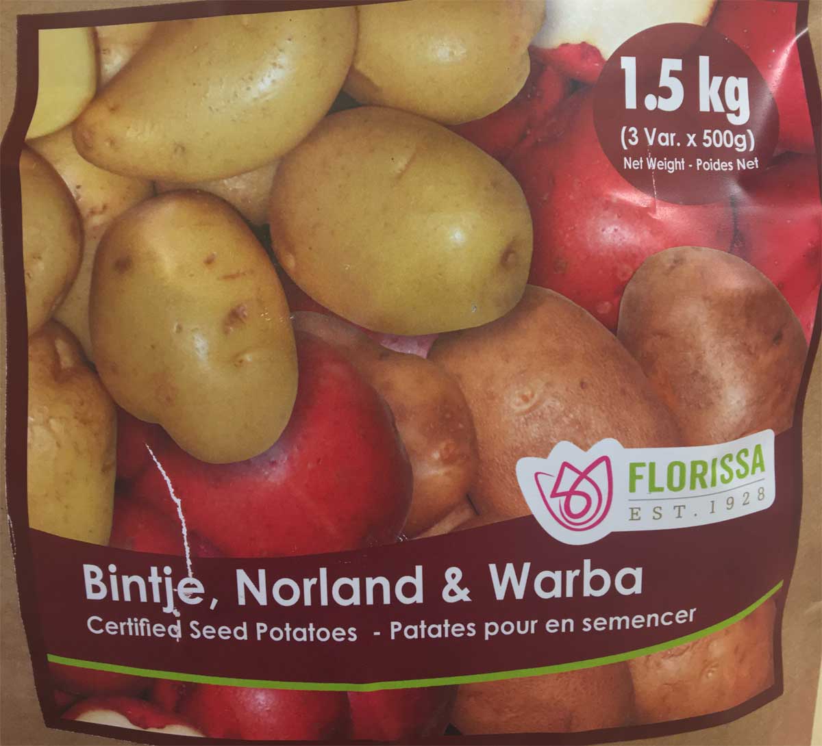 Bintje, Norland & Warba Seed Potato Combo Sack › Anything Grows