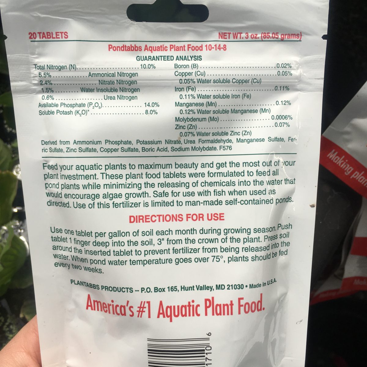 Pondtabbs Aquatic Plant Food Water Plants › Anything Grows