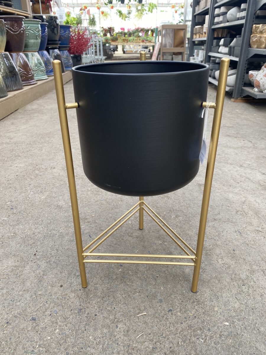 Metal Gold Stand Pots (Various Colours & Sizes) Pots & Containers