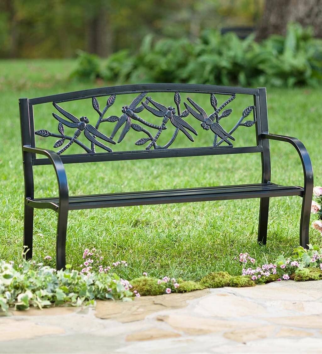 Dragonfly Metal Garden Bench › Anything Grows