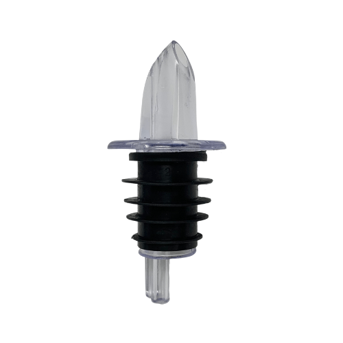 (POP0372) CLEAR PLASTIC FREE FLOW POURER WITHOUT COLLAR Anytime Bar