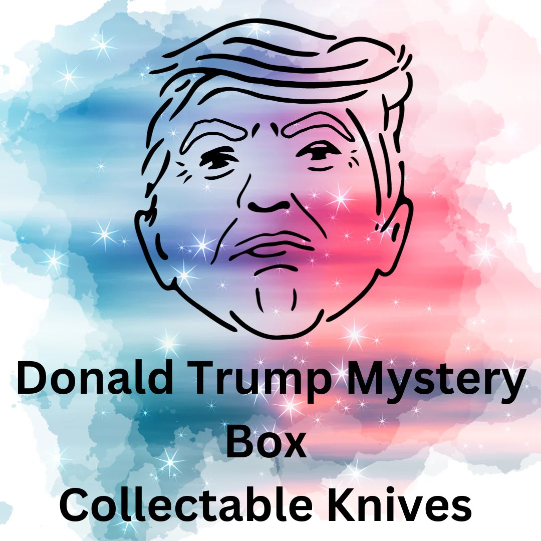 Mystery Box with 5 Donald Trump Pocket Knives AnyTime Blades