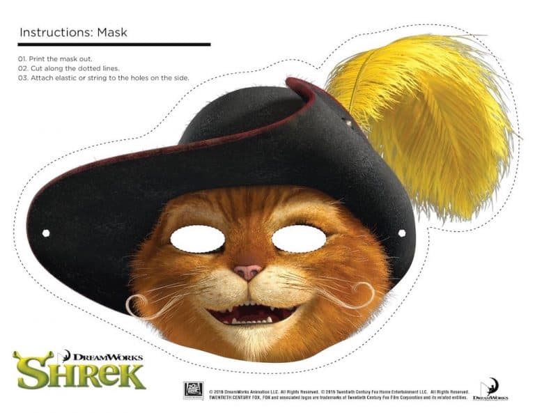 Shrek Photo Booth Props Free Printable Shrek Mask Any Tots