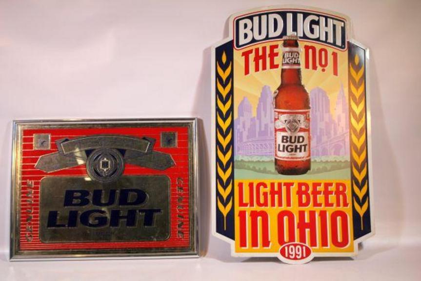 Auction Ohio BUD LIGHT SIGNS