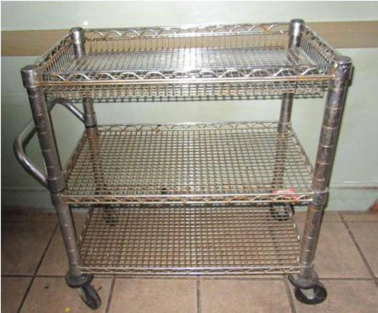 Auction Ohio Rolling Bakers Rack