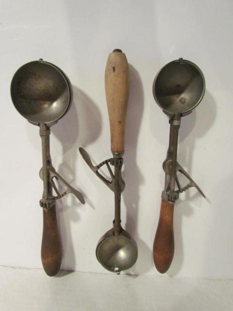 Auction Ohio Antique Ice Cream Scoops