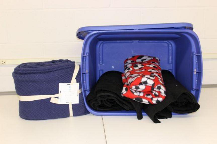 Auction Ohio Blankets & container