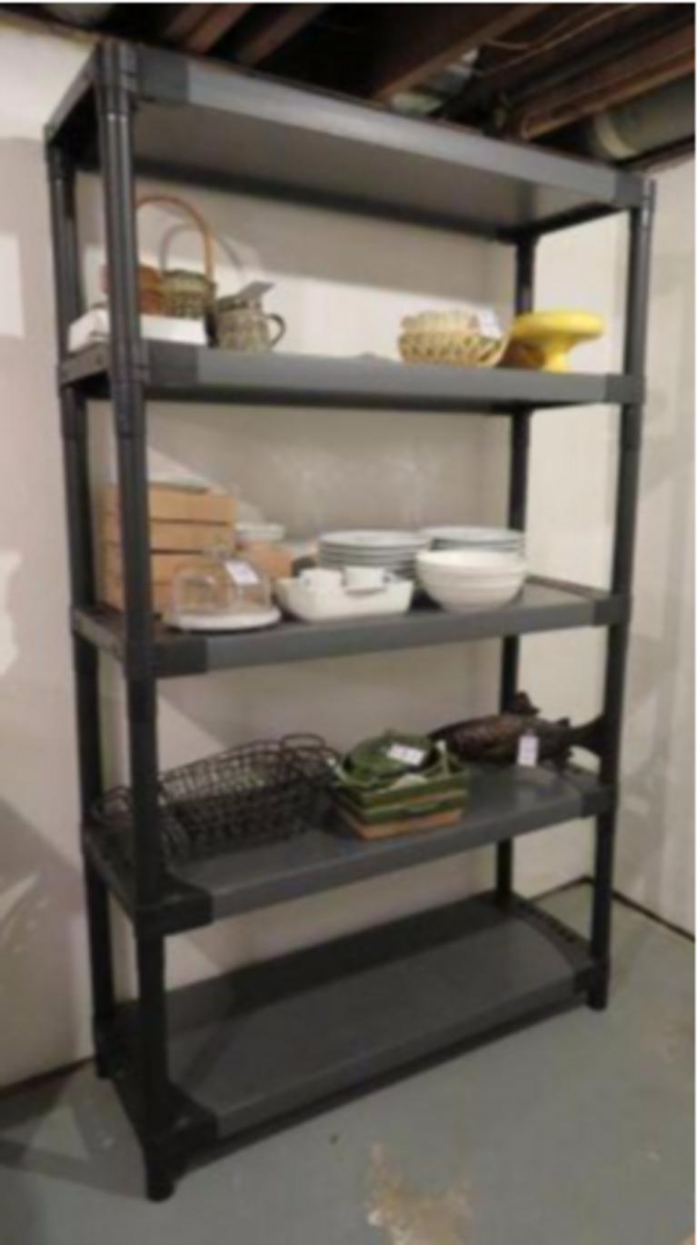 Auction Ohio Black Plastic Shelving