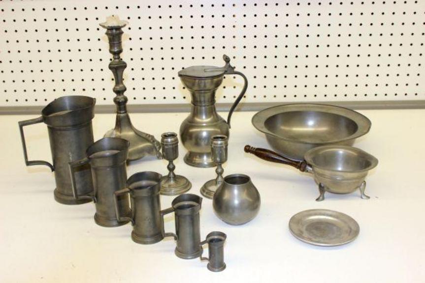 Auction Ohio Group of Pewter Items