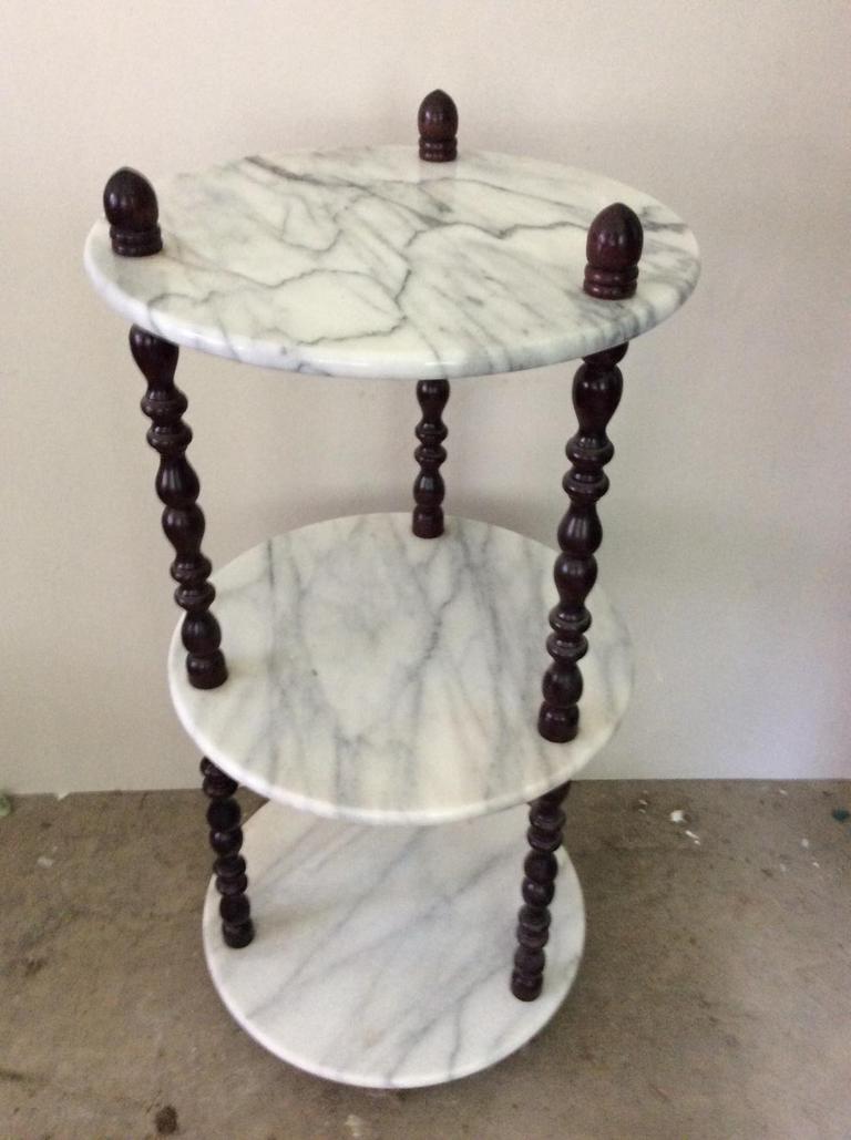 Auction Ohio 3 Tiered Marble Stand