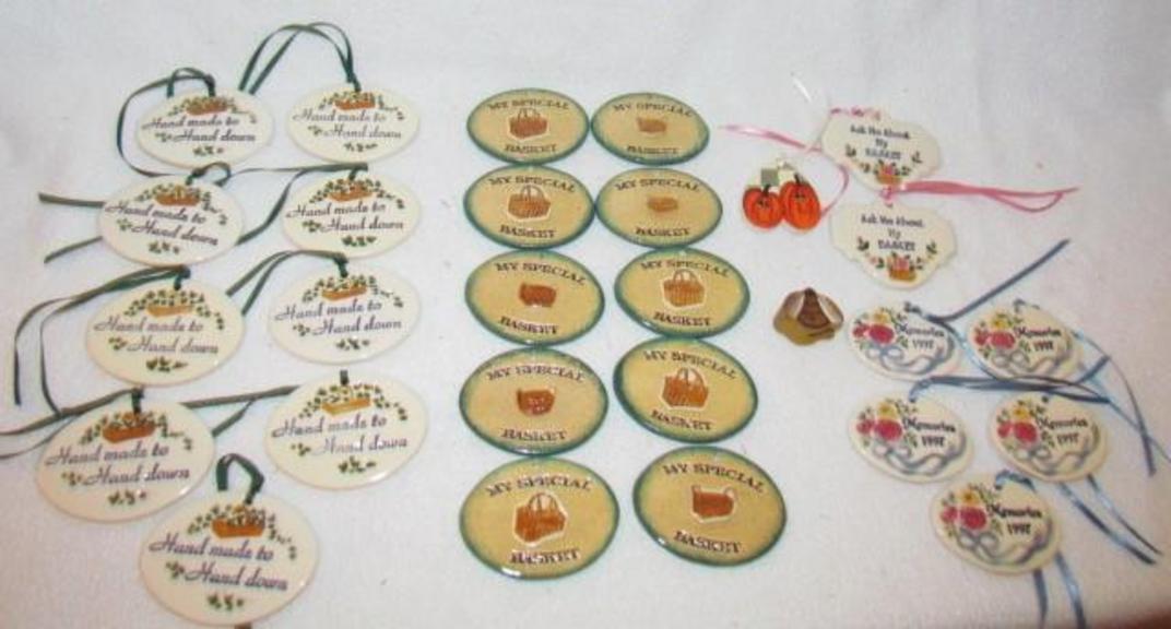 Auction Ohio Longaberger Basket TieOns