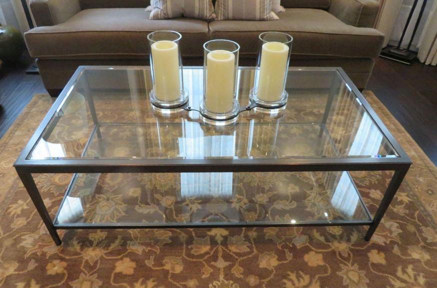 Auction Ohio RH Glass Coffee Table