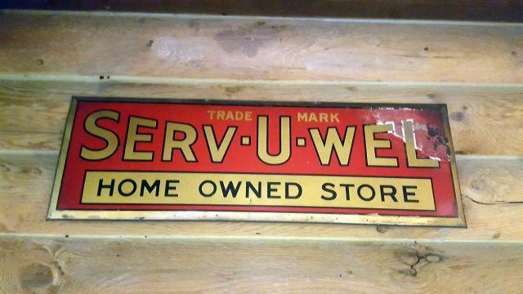 Auction Ohio METAL "SERVE U WELL " SIGN