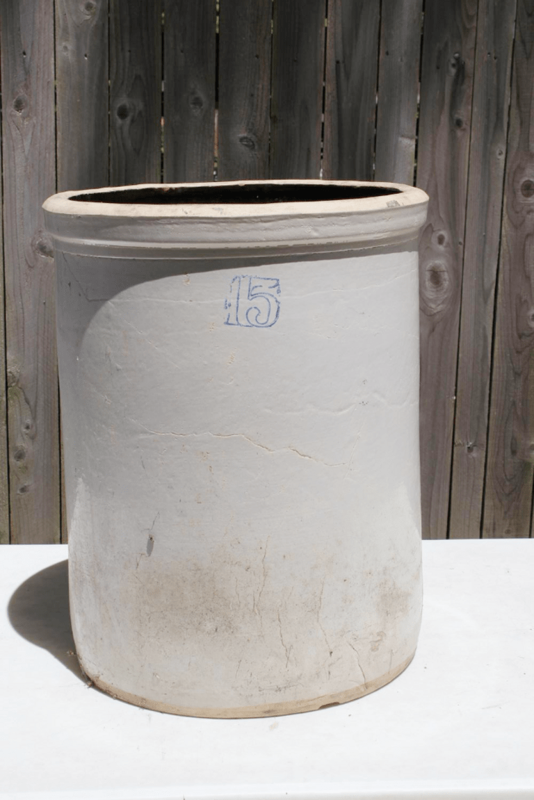 Auction Ohio Antique Logan Pottery Crock