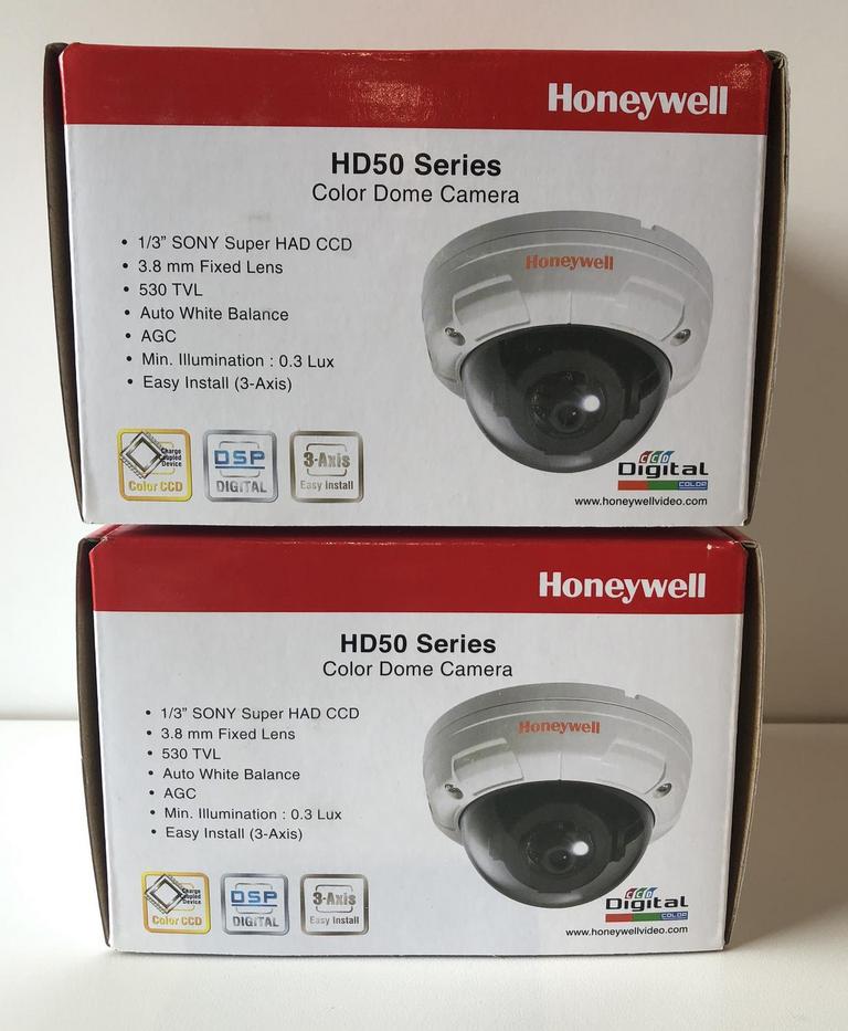Auction Ohio Set of 2 NEW Honeywell HD50 Color Dome Security Camera
