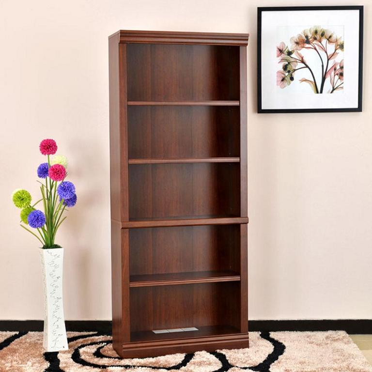 Hampton Bay 5 Shelf Decorative Bookcase In Dark Brown Zipperbuy HAMPTON BAY BOOKCASE