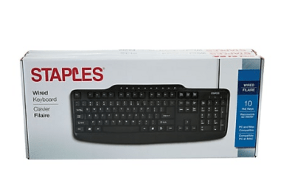 Zipperbuy STAPLES WIRED KEYBOARD