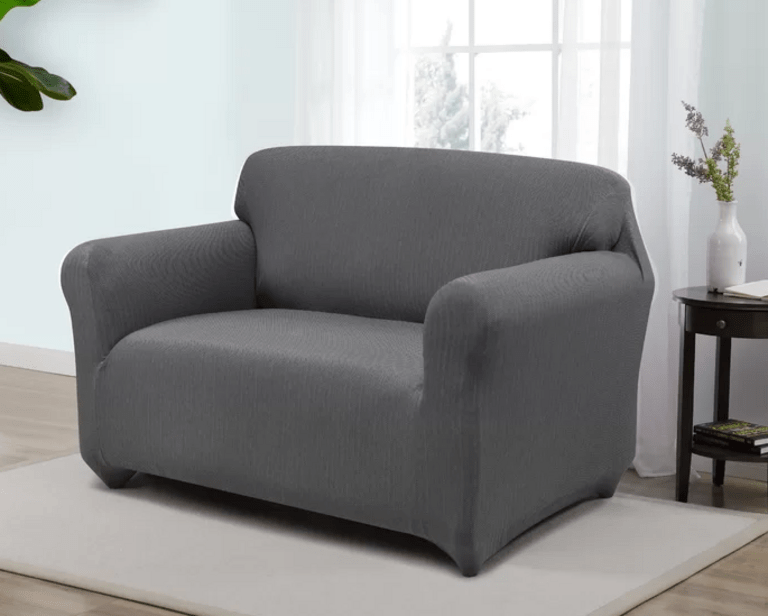 Zipperbuy GRAY LOVESEAT SLIPCOVER