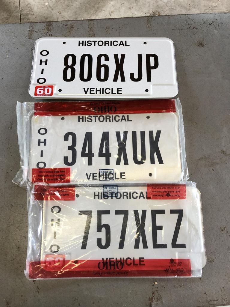 Auction Ohio Historic Licenses Plates