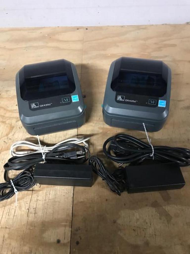 Auction Ohio 2x Zebra GK420d Label Printer