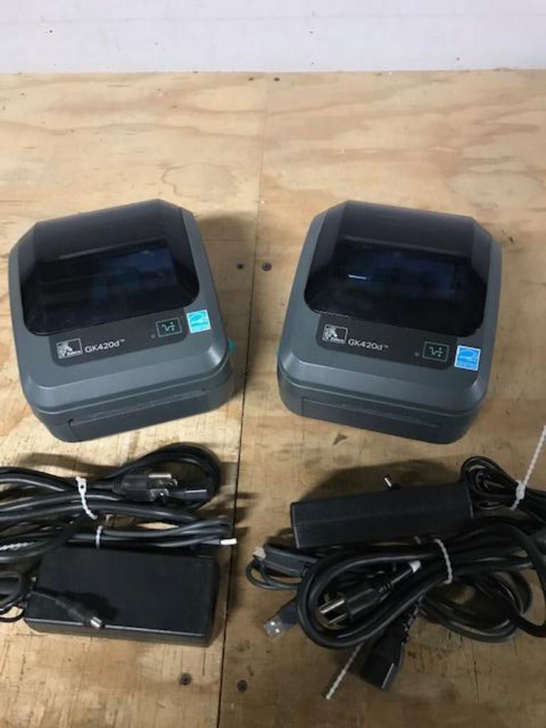 Auction Ohio 2x Zebra GK420d Label Printer