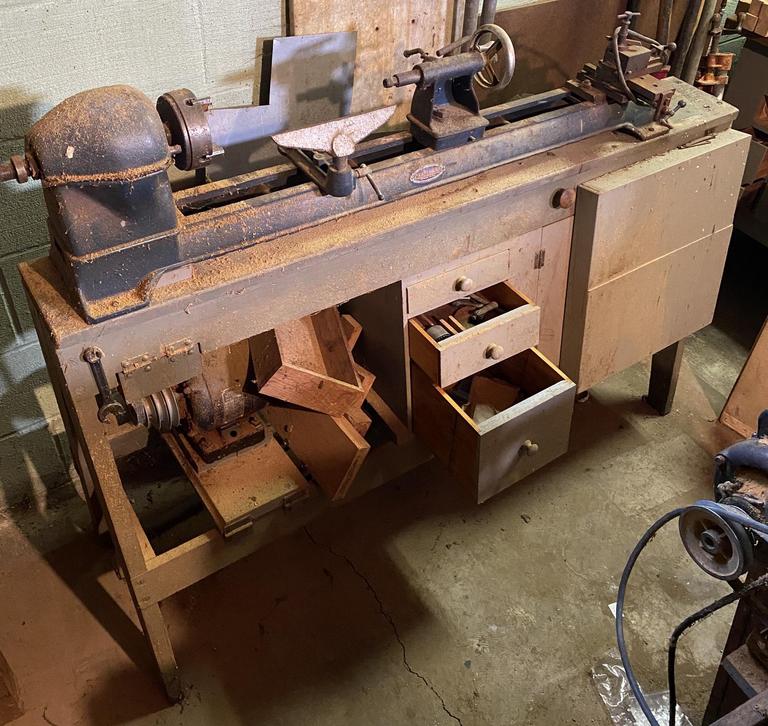 Auction Ohio Vintage Craftsman Lathe