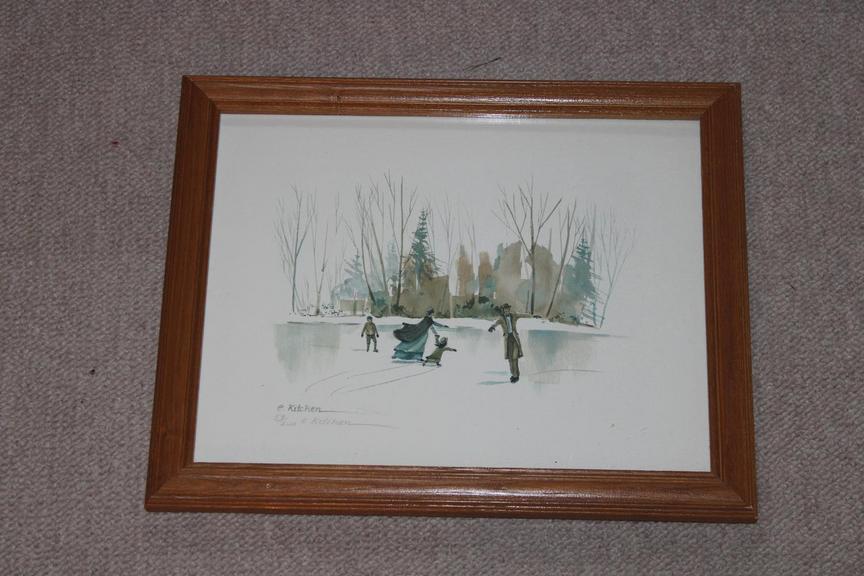 Auction Ohio Ed Kitchen Watercolor Print