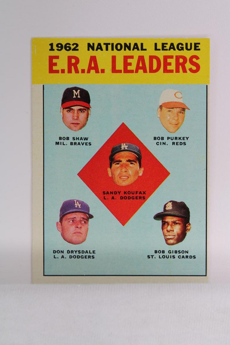 Auction Ohio ERA leaders baseball card