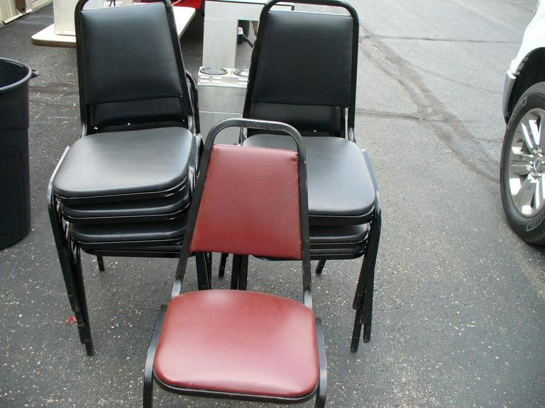 Auction Ohio Black vinyl chairs