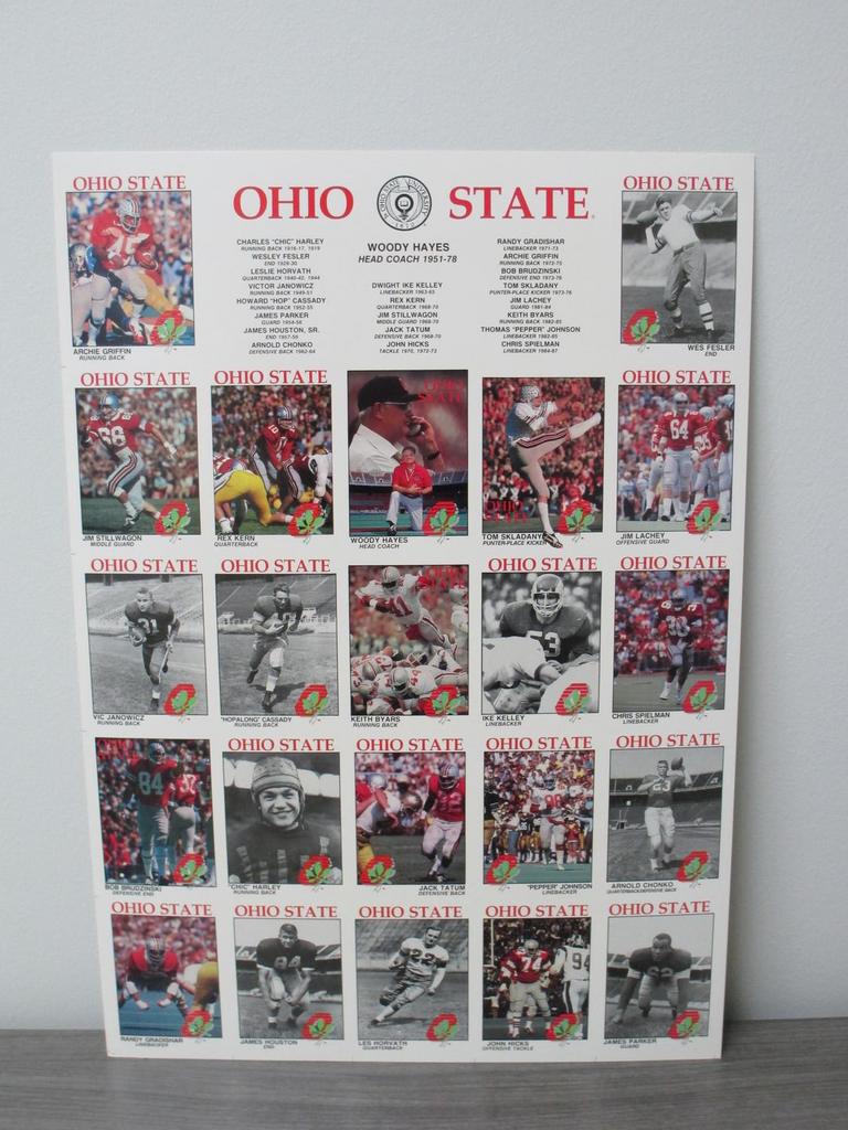 Auction Ohio *RARE* 1988 Uncut Sheet of Ohio State Buckeyes Kroger