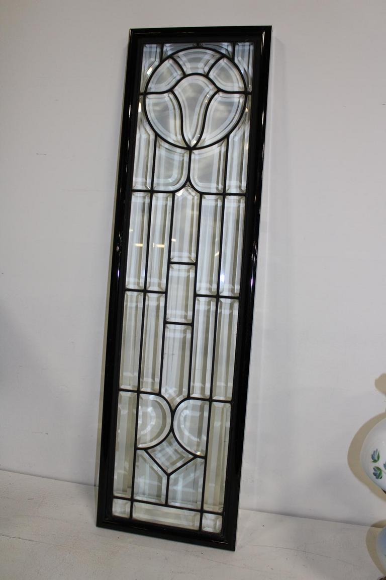 Auction Ohio Leaded Glass Panel