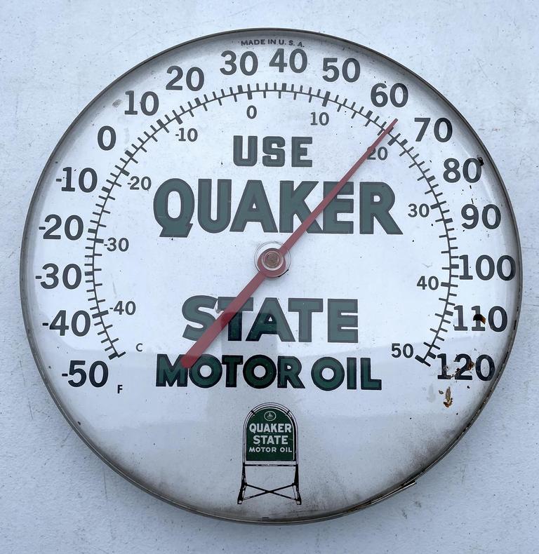 Auction Ohio Quaker State Thermometer