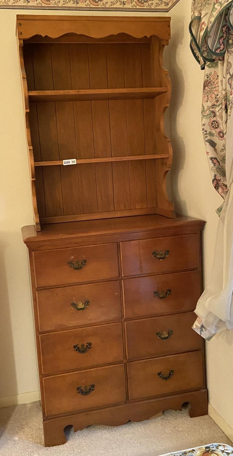 Auction Ohio Chest of Drawers w/Hutch