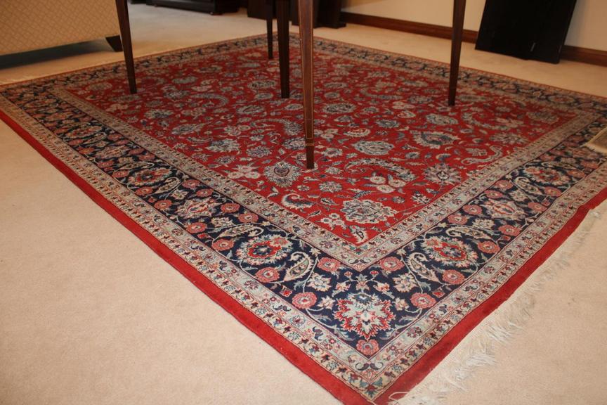 Auction Ohio Red & Navy Blue Area Rug