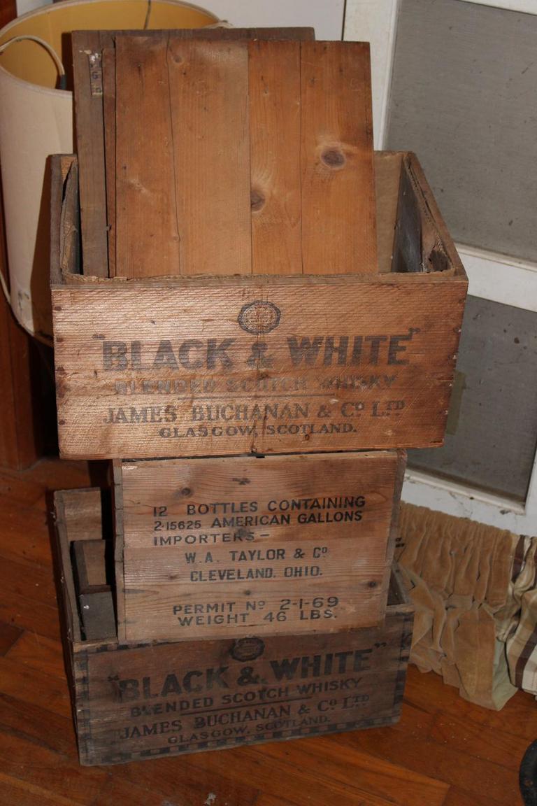 Auction Ohio Vintage Wood Liquor Crates
