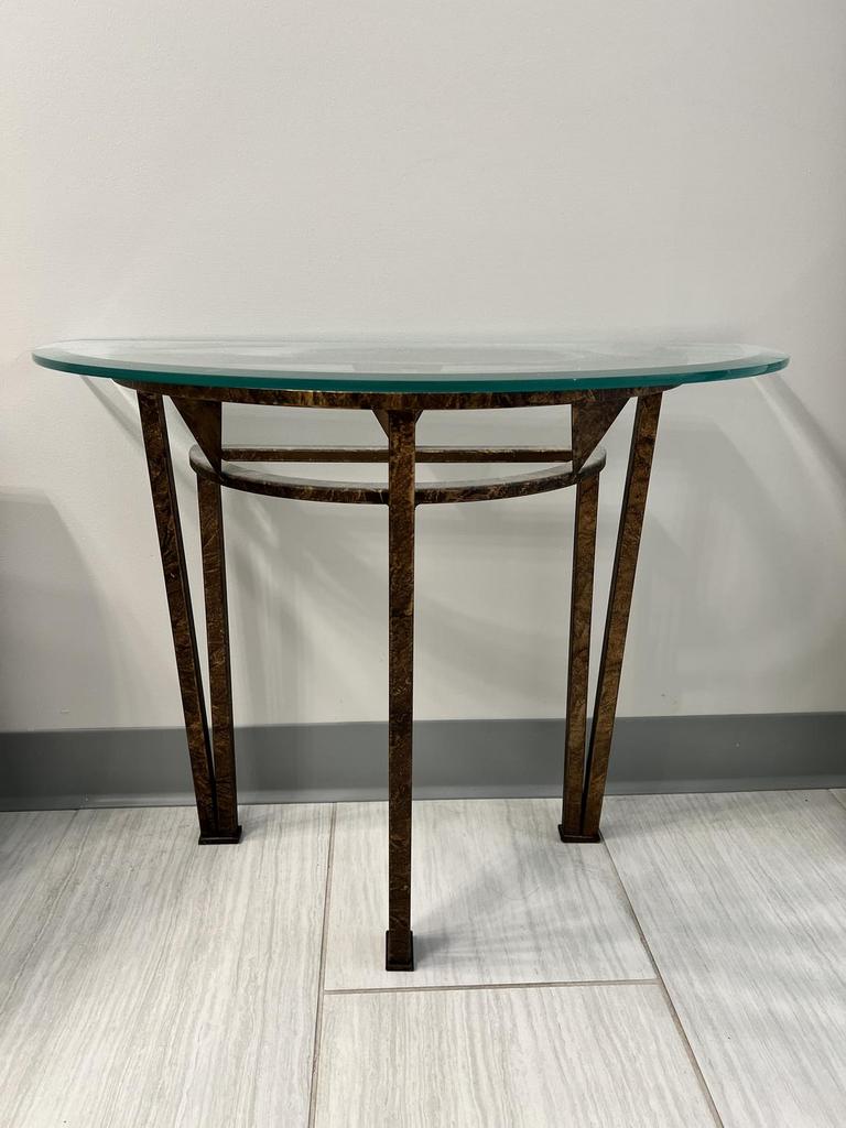 Auction Ohio Glass Top Side Table